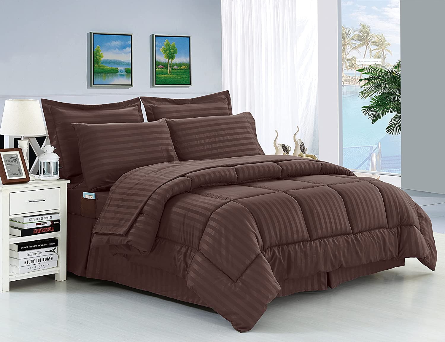 Close Out Deal 3pc Comforter Set Full Queen Aqua Lime Walmart