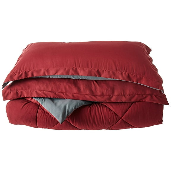 Close Out Deal , 3pc Comforter Set-King/Cal King, Red/Gray