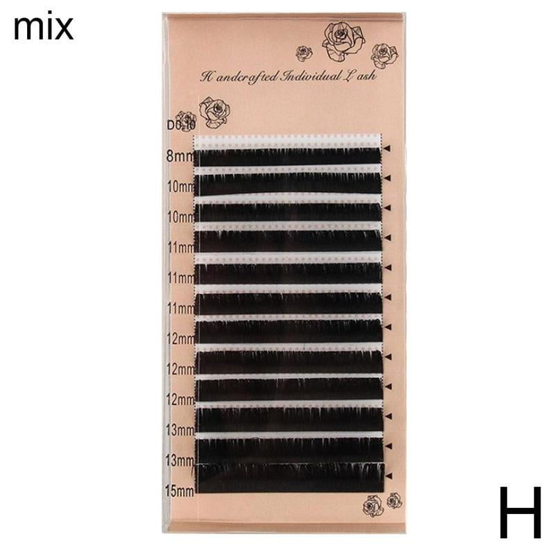 Close Row Single Round Hair Grafted Eyelashes Planting D False Black 0.10 Natural Thick Volume C6T5 H7Z5