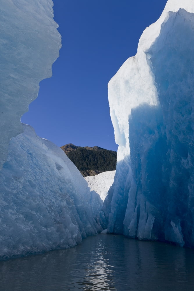 Close Up Of Towering Seracs And Blue Glacier Ice Of Mendenhall Glacier Tongass National Forest Juneau Southeast Alaska Canvas Art - John Hyde Design Pics (22 x 34)