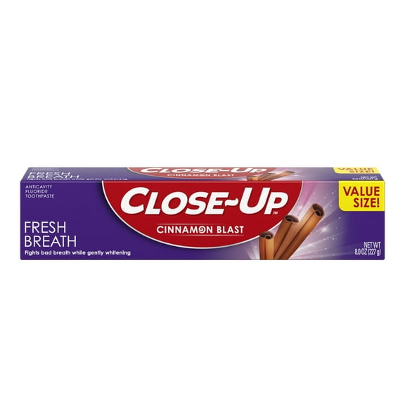 Close-Up Anticavity Toothpaste with Fluoride, Cinnamon Blast flavor, 8 oz