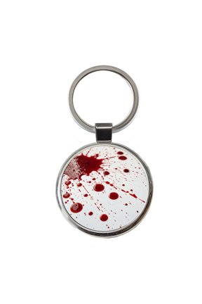 Close-Up Blood Splatters Metal Round Keychain
