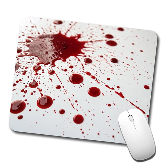 Close-Up Blood Splatters Mouse Pad Low Profile Gaming Mat