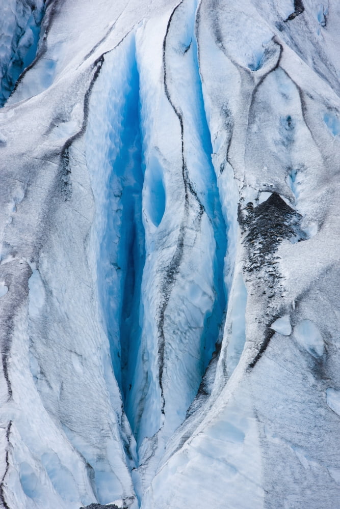 Close Up Detail Of Shoup Glacier Shoup Bay State Marine Park Valdez Southcentral Alaska Summer Canvas Art - Kevin Smith Design Pics (24 x 38)