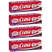 Close-Up Fluoride Toothpaste, Freshening Red Gel 4 oz Pack of 4