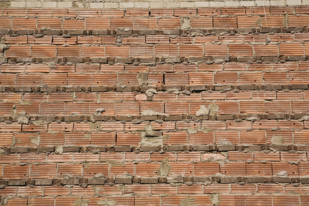 Close-Up Of A Brick Wall With Exposed Cement Mortar Joints Laval Quebec Canada Canvas Art - Perry Mastrovito Design Pics (19 x 12)