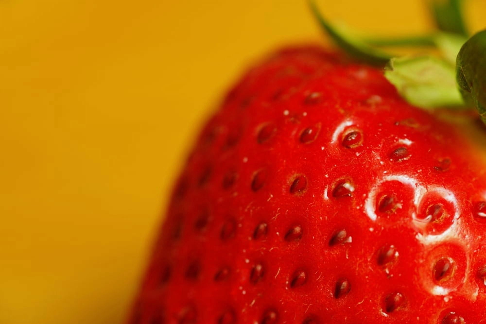 Close Up Of A Strawberry Canvas Art - Darren Greenwood Design Pics (34 x 22)
