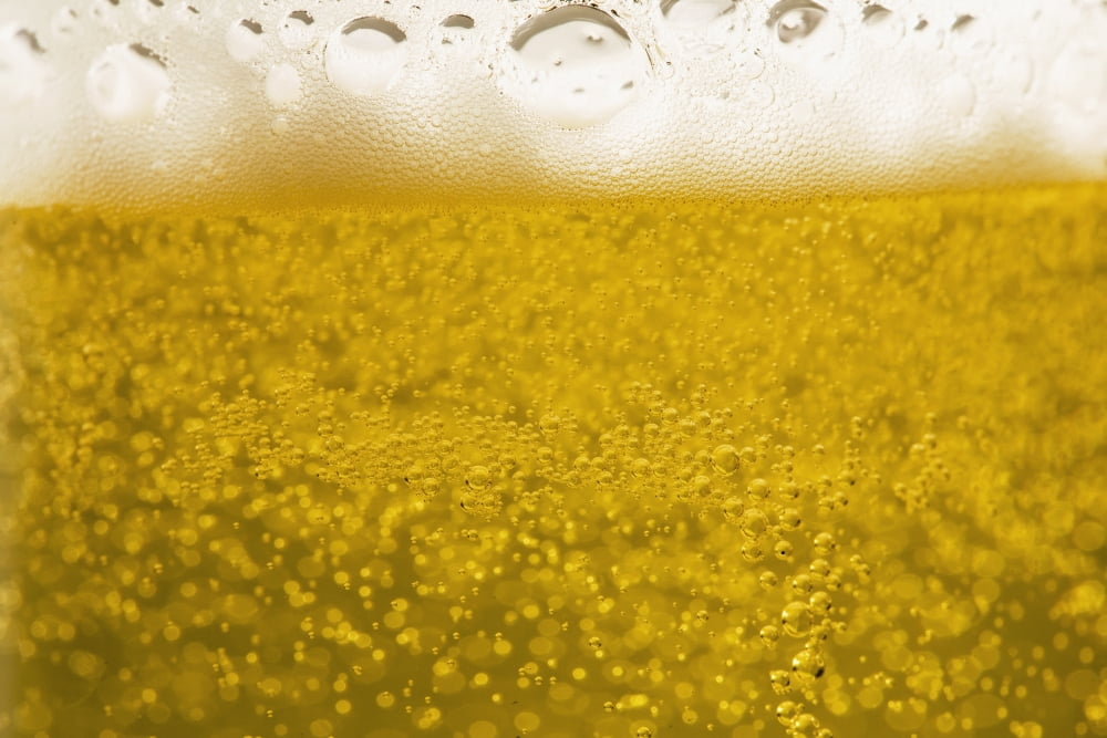 Close-Up Of Beer Bubbles And Foam In A Glass Canvas Art - Michael Interisano Design Pics (19 x 12)