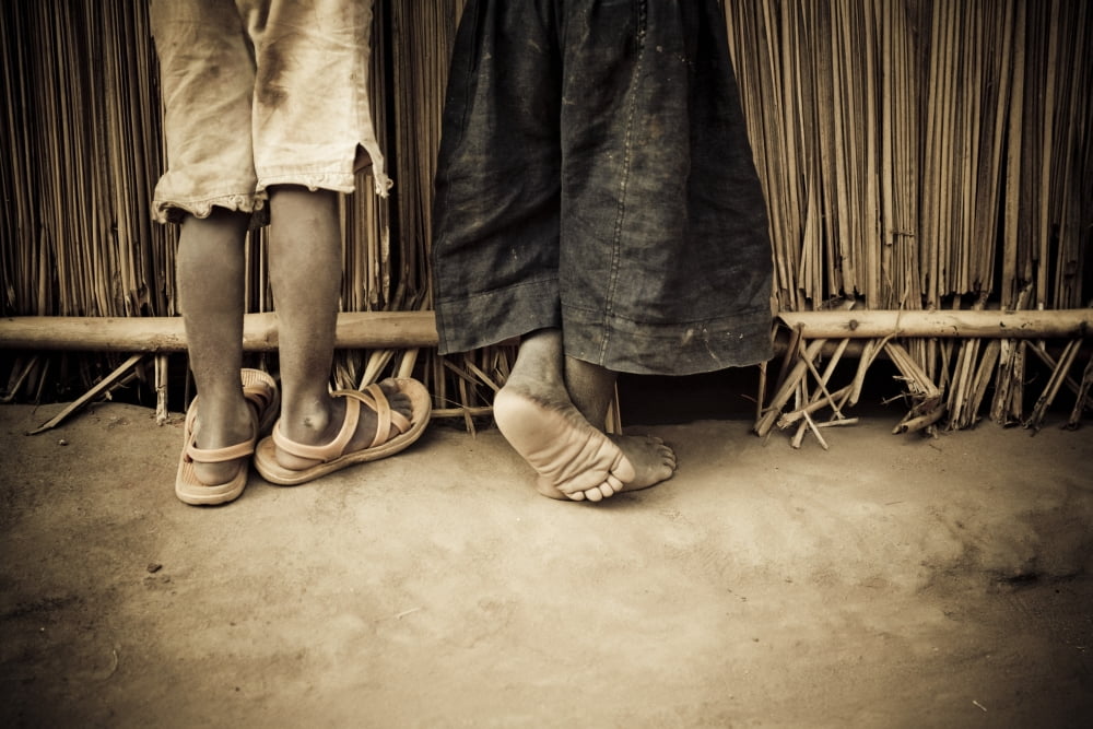Close-Up Of Legs Gulu Northern Uganda Canvas Art - David DuChemin Design Pics (19 x 12)