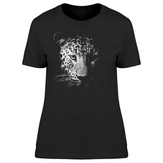 Close Up Of Leopard Face T-Shirt Women -Image by Shutterstock, Female Medium