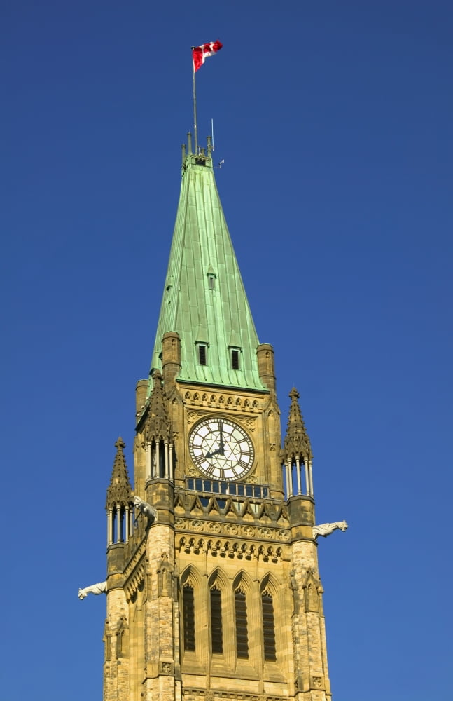 Close Up Of Ornate Clock Tower Canvas Art - Alan Marsh Design Pics (11 x 17)