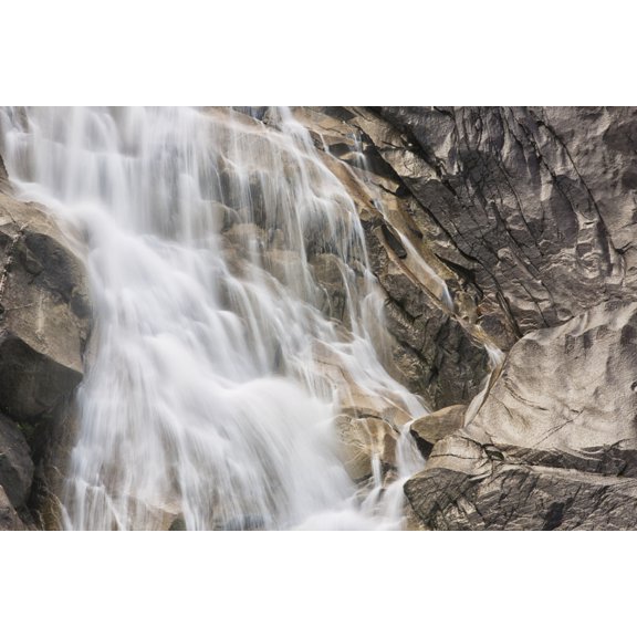 Close-Up Of Shannon FallsBritish Columbia Canada Canvas Art - Robert Postma Design Pics (38 x 24)