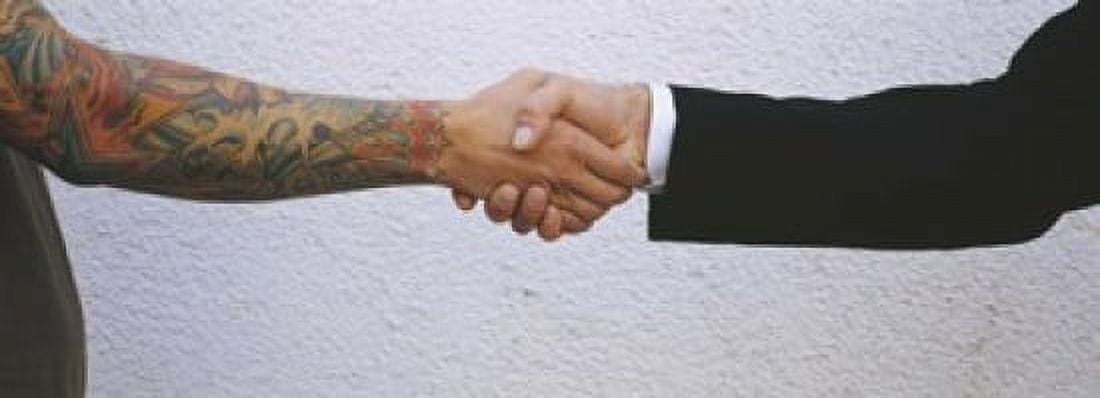 Close-Up Of Two Men Shaking Hands Germany Canvas Art - Panoramic Images (18 x 7)