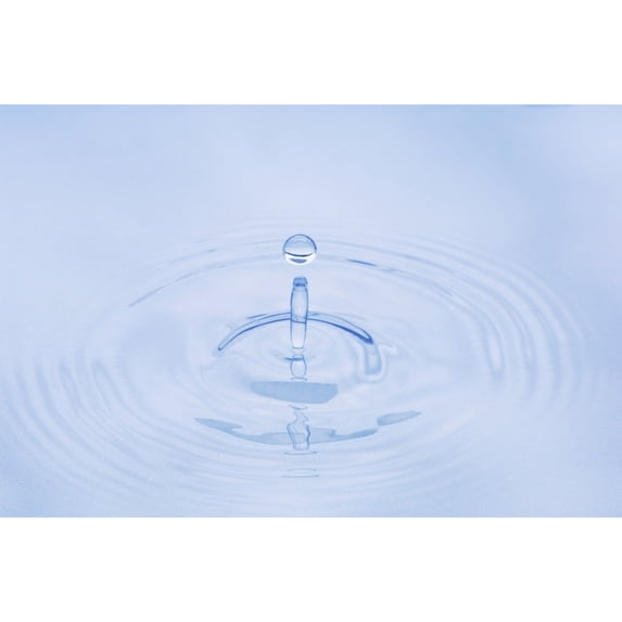 Close Up Of Water Droplet Hitting The Surface Of Water Alaska Poster Print