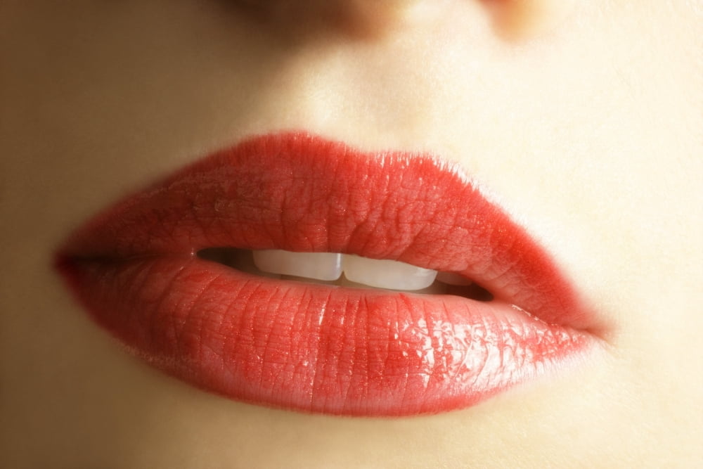 Close Up Of Womans Mouth Canvas Art - Don Hammond Design Pics (17 x 11)