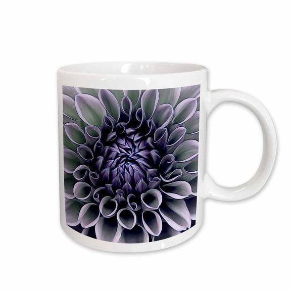 3drose, Close up Painted Petals on a Lavender Purple Flower, 15oz Mug