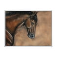 thumbnail image 1 of Close Up Portrait Of A Brown Bay Horse 32 in x 24 in Framed Painting Canvas Art Print, by Designart, 1 of 5