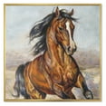 thumbnail image 1 of Close Up Portrait Of A Horse In The Race 30 in x 30 in Framed Painting Canvas Art Print, by Designart, 1 of 5