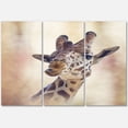 thumbnail image 1 of Close Up Portrait of A Giraffe VI 28 in x 36 in Painting Canvas Art Print, by Designart, 1 of 3