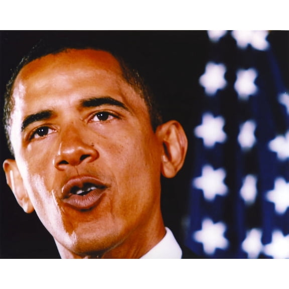 Close Up Portrait of Barack Obama Photo Print (8 x 10)