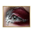 thumbnail image 1 of Close Up of A Woman Eye With Red Makeup On 32 in x 24 in Framed Painting Canvas Art Print, by Designart, 1 of 5