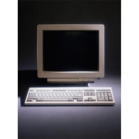 Close-Up of a Desktop Pc Poster Print - 18 x 24 in.