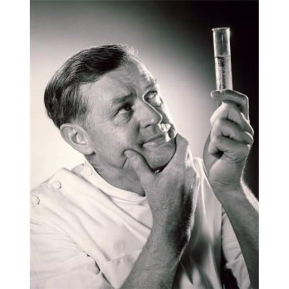 Close-Up of a Scientist Analyzing Chemical in a Test Tube Poster Print - 18 x 24 in.