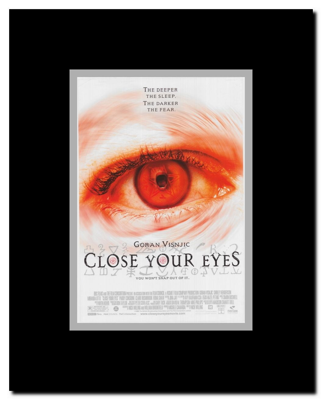 Close Your Eyes Framed Movie Poster