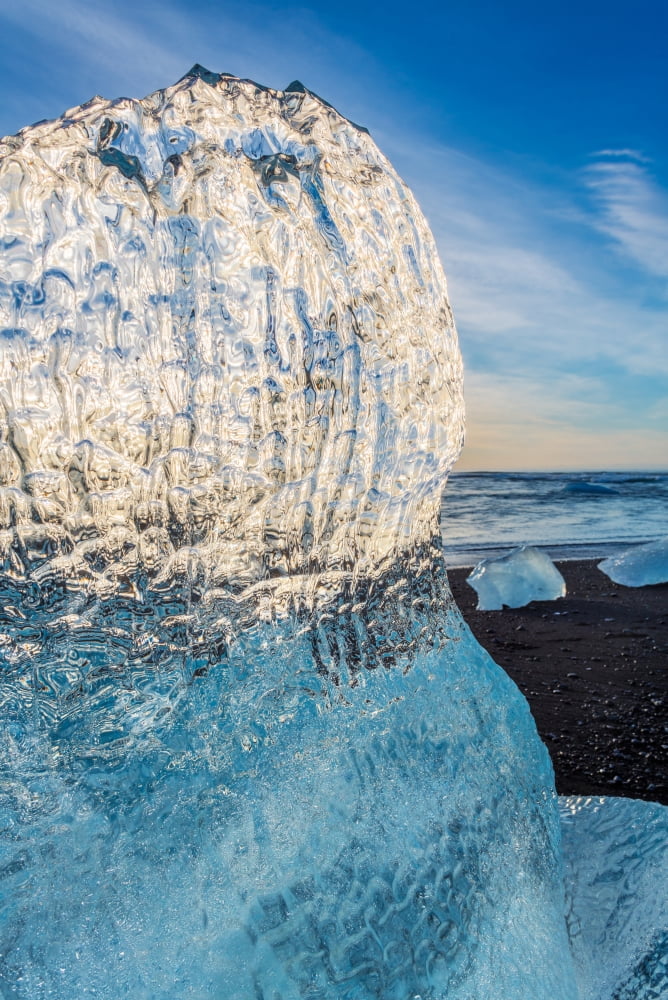 Close up on ice Ice formations come from the Jokulsarlon Glacial Lagoon Breidamerkurjokull Glacier Vatnajokull Ice Cap Iceland Canvas Art - Panoramic Images (36 x 12)