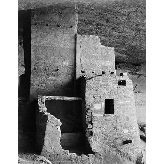 Close-up, Cliff Palace, Mesa Verde National Park, Colorado, 1941 Poster Print by Ansel Adams (18 x 24)