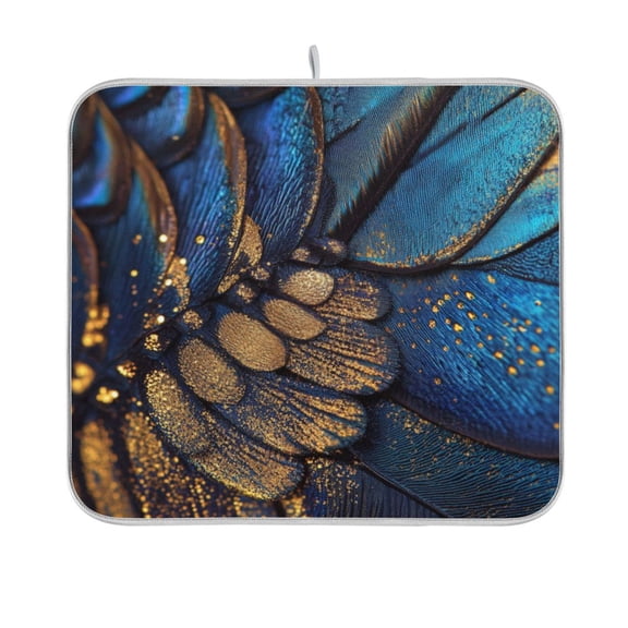Close-up Of Wings Dish Drying Mat Kitchen Mats Microfiber Counter Absorbent Dish Pad Drainer Rack