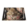 Closeup of animals and plants Table mat can be wiped, dinner mat set