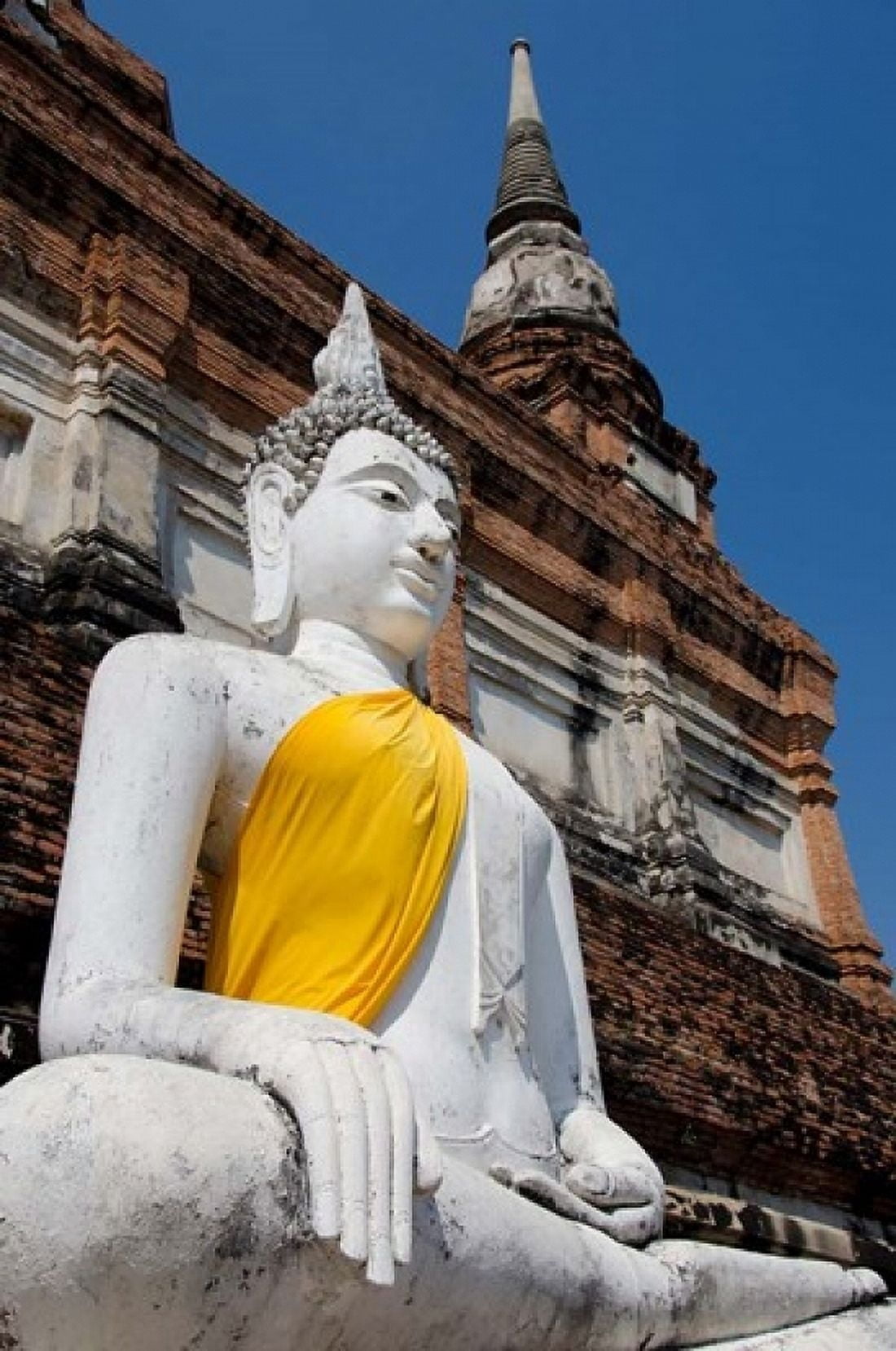 Close up of Buddha statue Ayutthaya Thailand Canvas Art - Cindy Miller Hopkins DanitaDelimont (24 x 36)