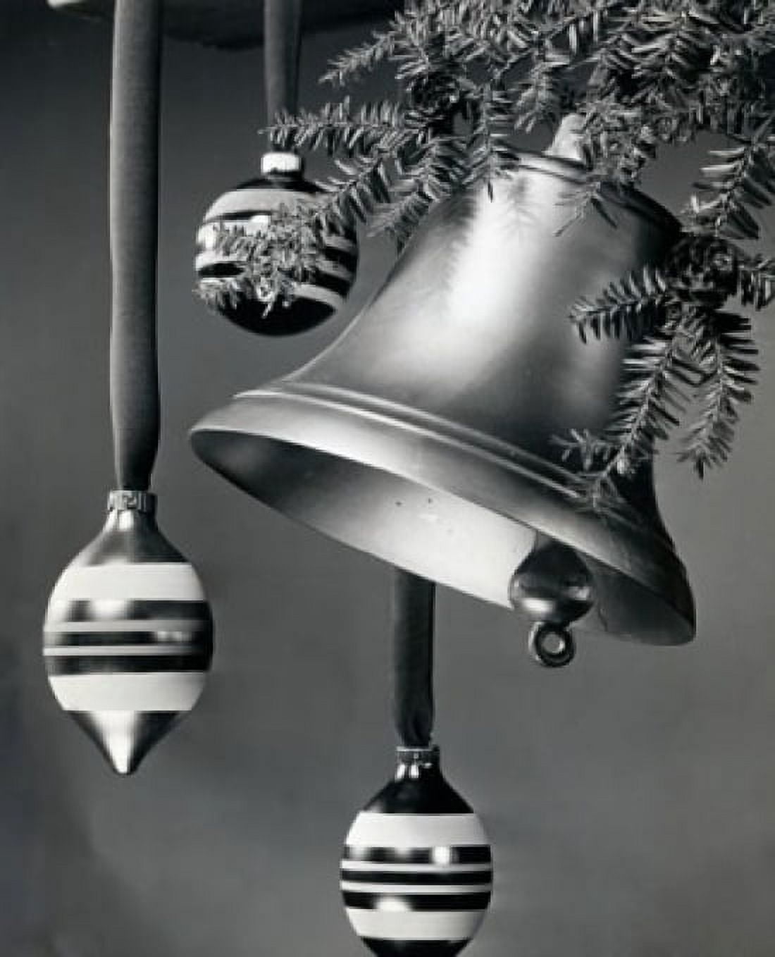 Close-up of Christmas bell with Christmas ornaments Canvas Art - (24 x 36)