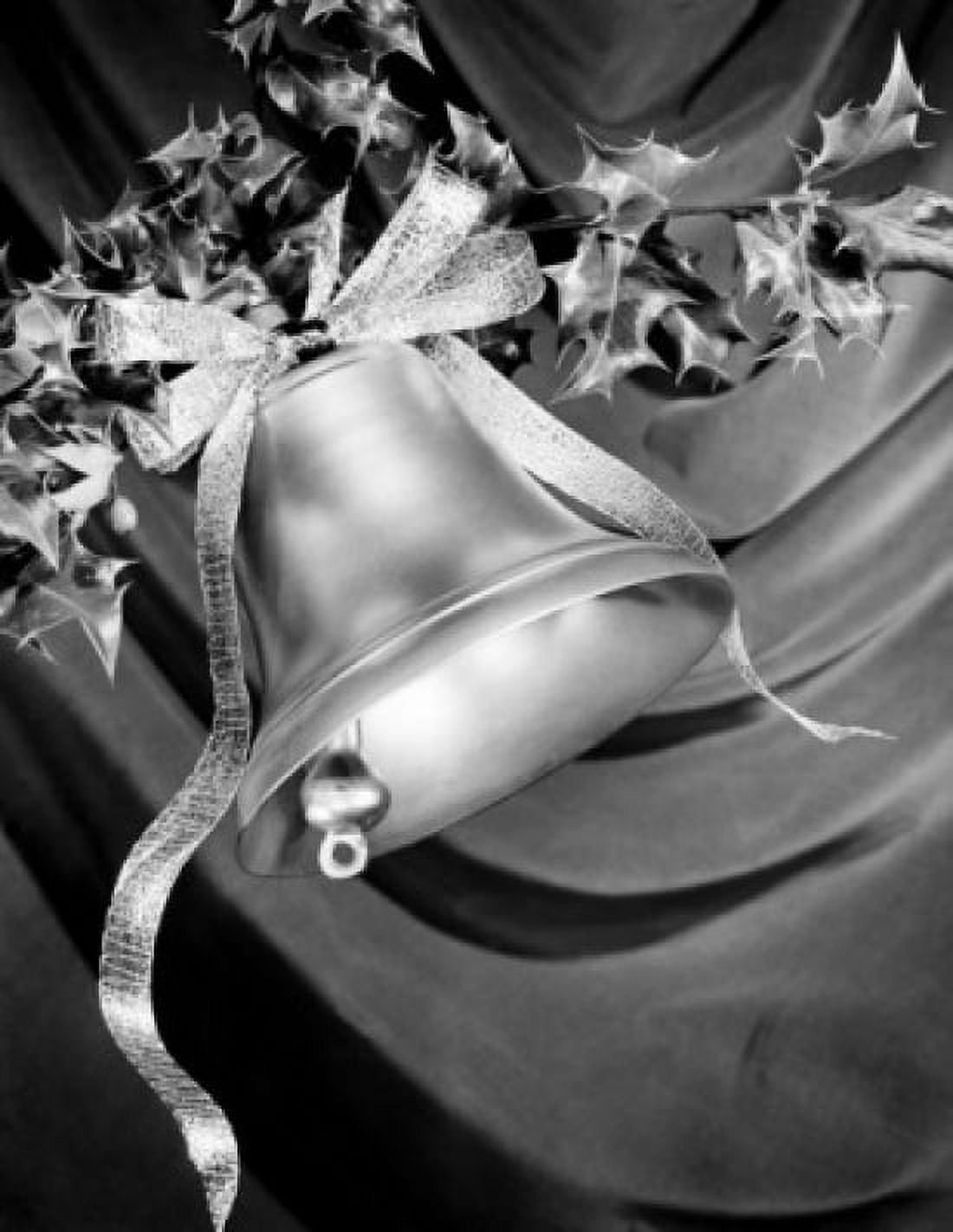 Close-up of Christmas bell with holly leaves Canvas Art - (18 x 24)