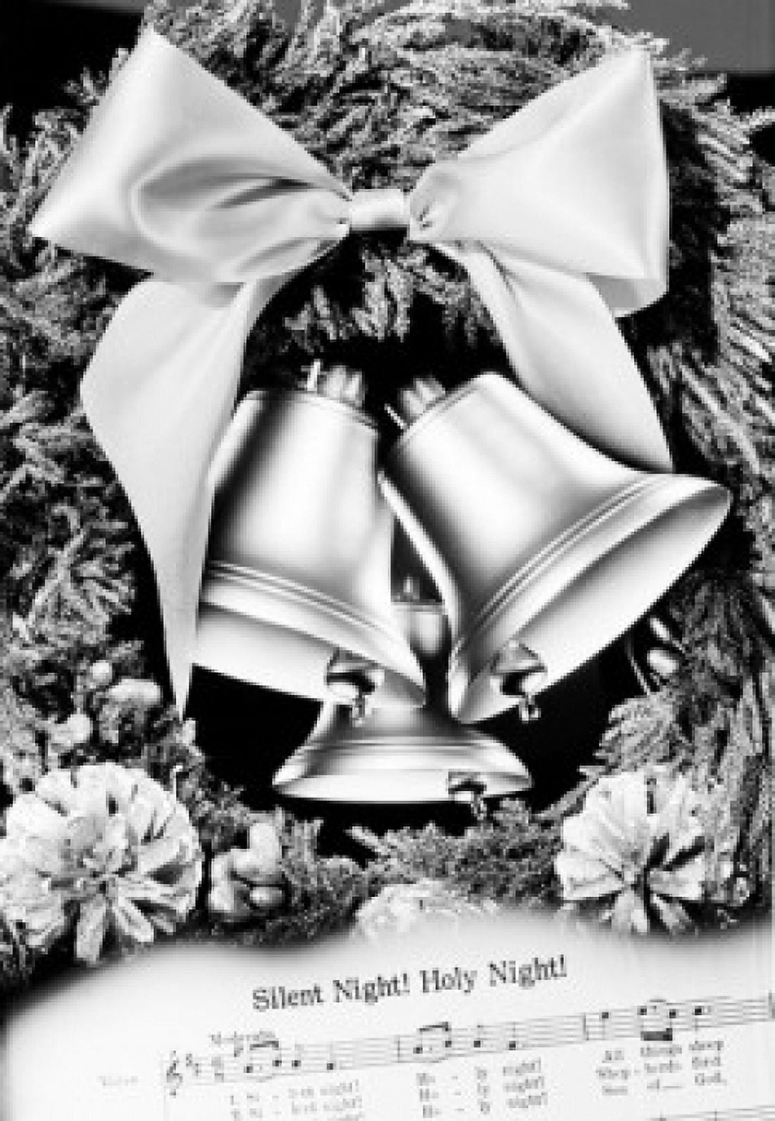 Close-up of Christmas bells with sheet music Canvas Art - (18 x 24)