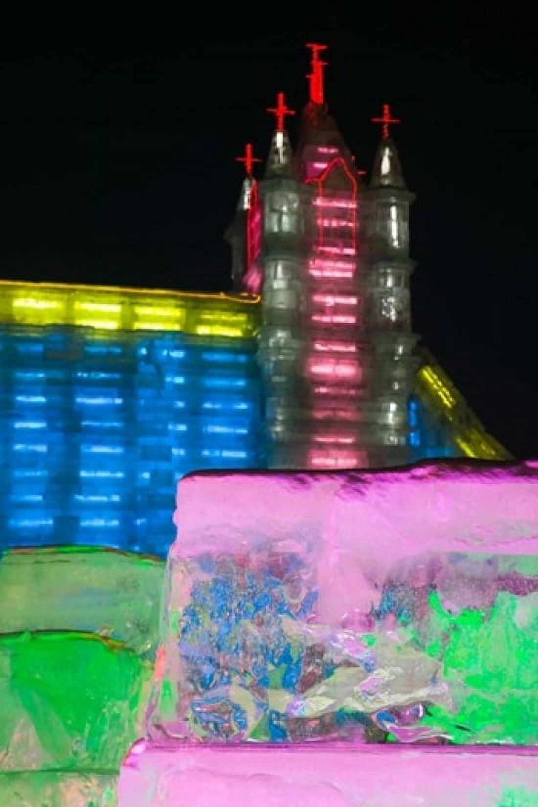 Close up of Snow Sculpture Ice and Snow World Festival China Canvas Art - Walter Bibikow DanitaDelimont (11 x 17)