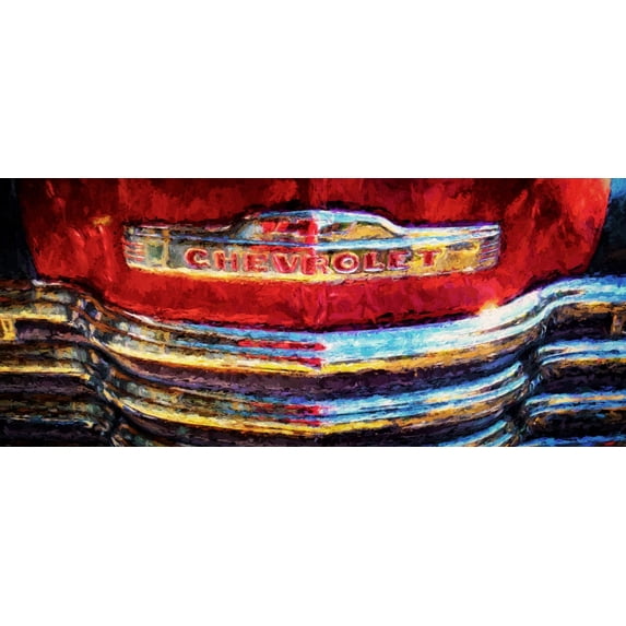 Close-up of Vintage Chevy Truck Poster Print by Panoramic Images (30 x 13)