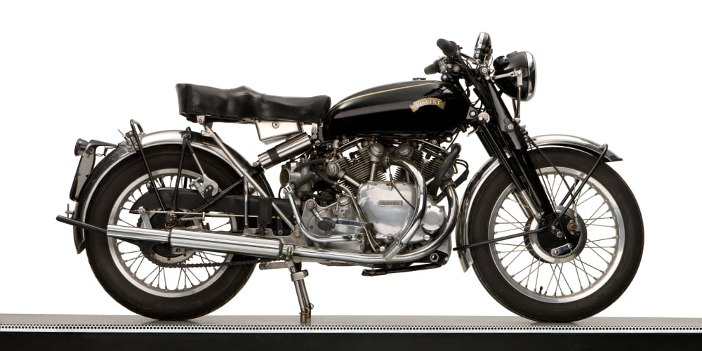 Close-up of a 1954 Vincent 998CC Series-C Rapide motorcycle Canvas Art - Panoramic Images (9 x 27)