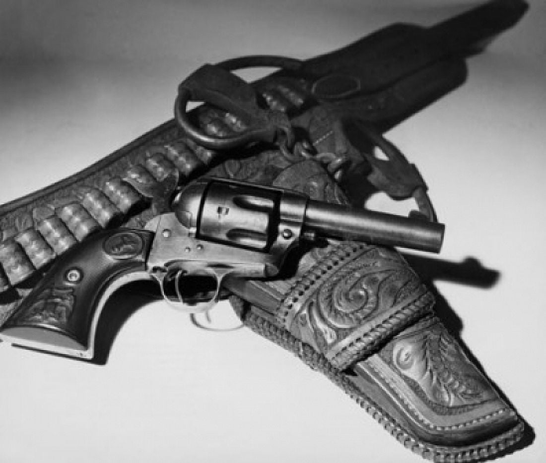 Close-up of a 44 Caliber Colt and gun holster Canvas Art - (18 x 24)