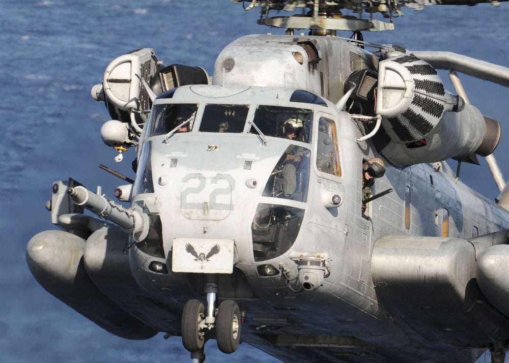 Close-up of a CH-53 Sea Stallion in flight Canvas Art - Stocktrek Images (33 x 24)