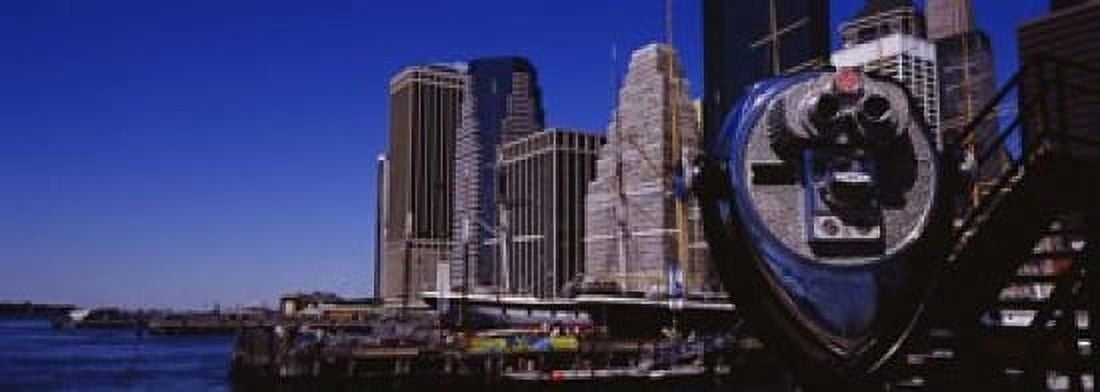 Close-up of a Coin-Operated Binoculars South Street Seaport Manhattan New York City New York State USA Canvas Art - Panoramic Images (18 x 7)