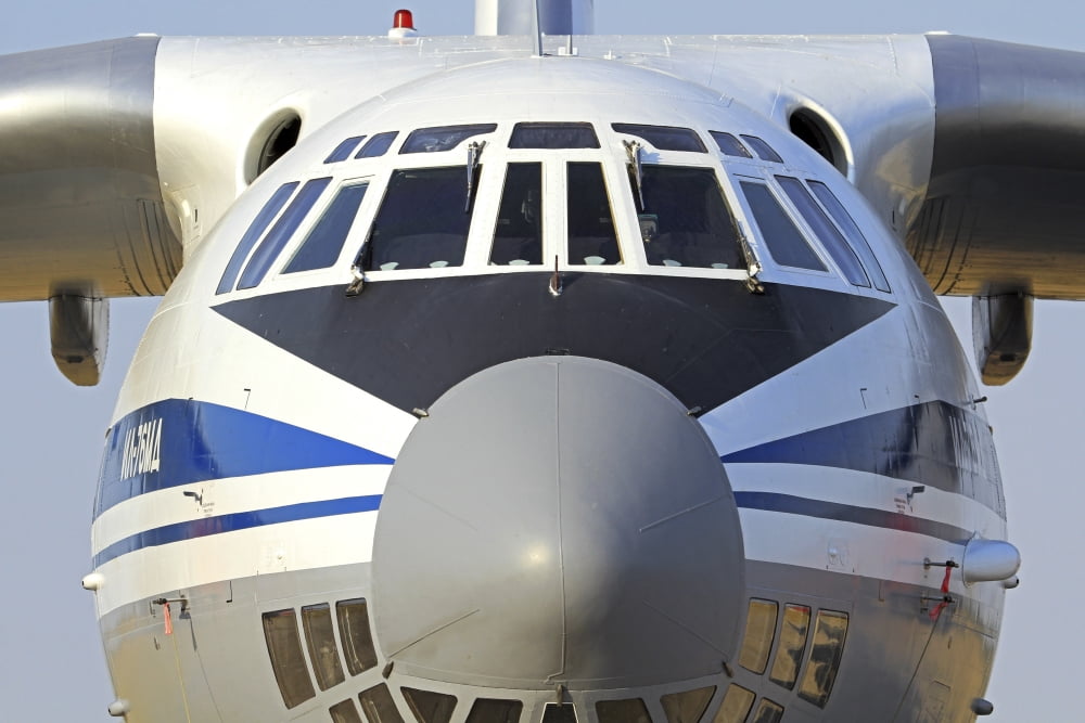 Close-up of a Russian Air Force Ilyushin Il-76 airliner Canvas Art - Anton BalakchievStocktrek Images (35 x 23)