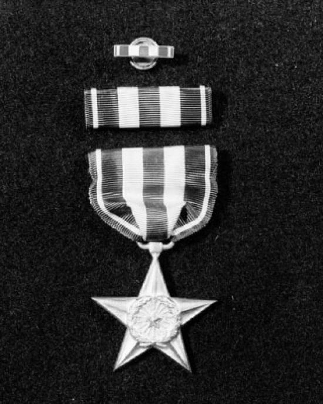 Close-up of a Silver Star Medal US Military Canvas Art - (24 x 36)