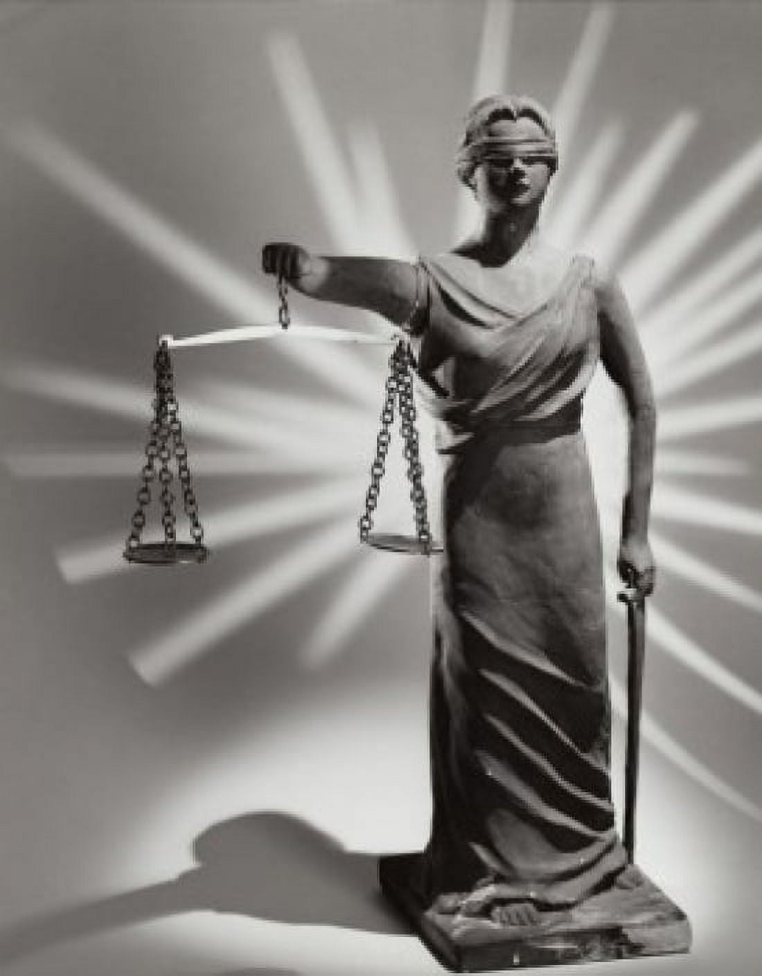 Close-up of a Statue Of Justice Canvas Art - (18 x 24)