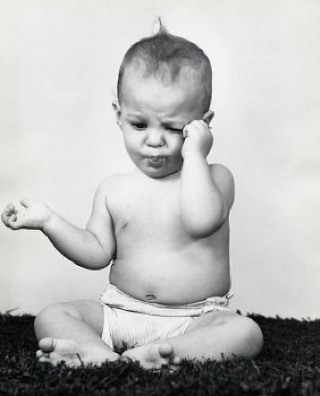Close-up of a baby boy rubbing his eye Canvas Art - (18 x 24)