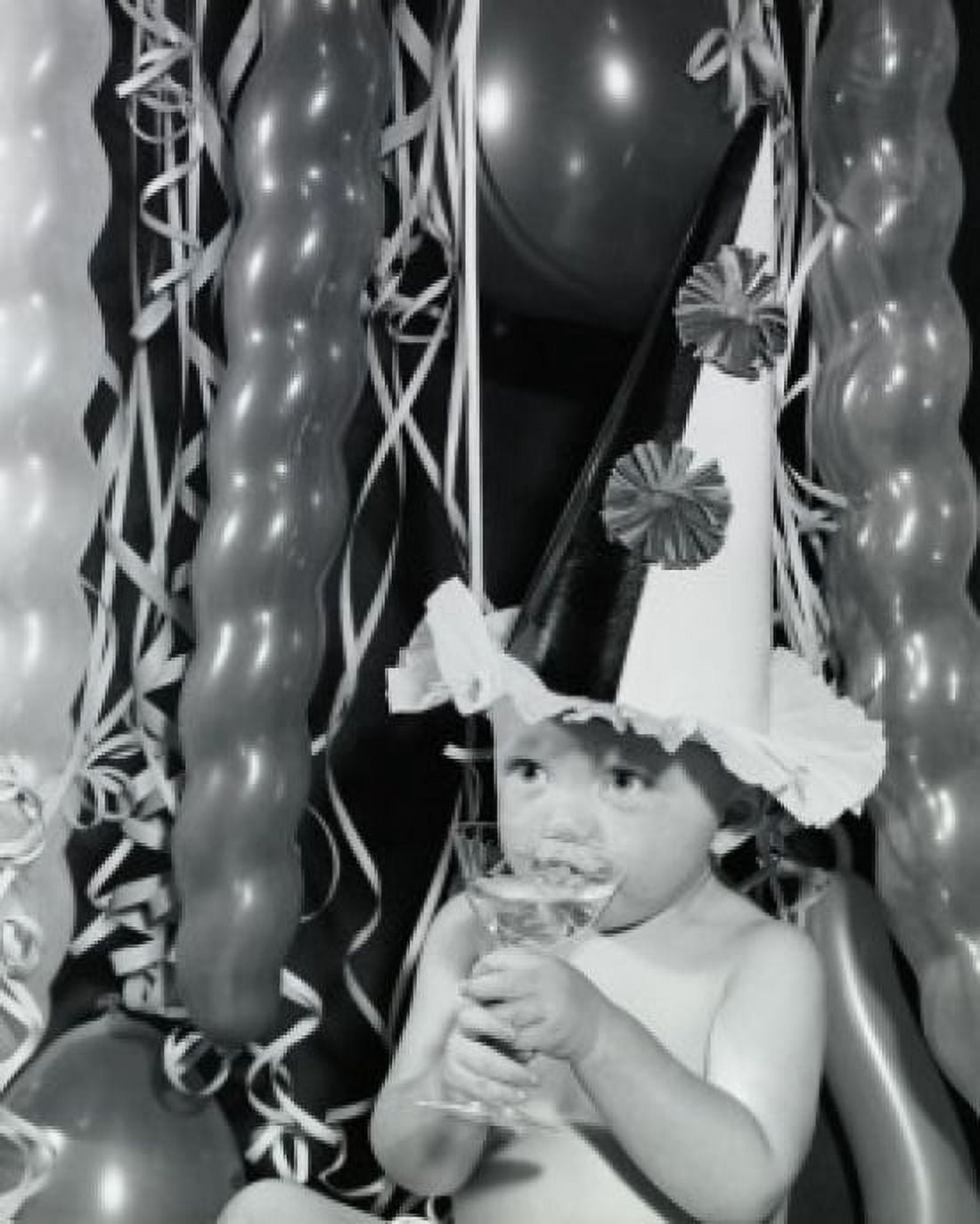 Close-up of a baby boy sipping champagne from a glass Canvas Art - (18 x 24)
