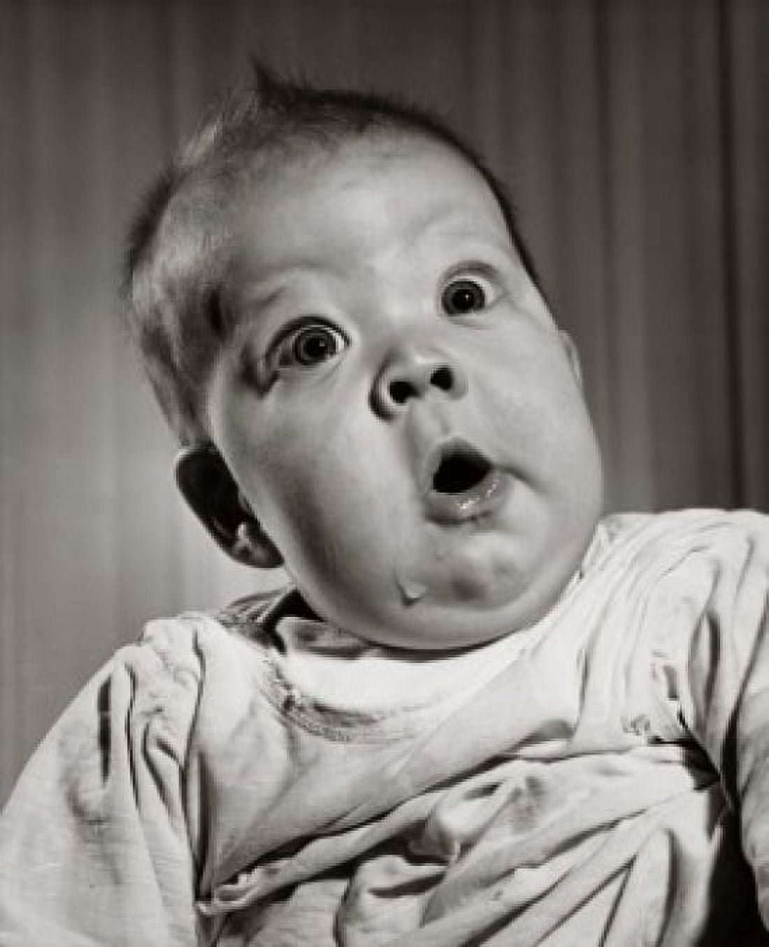 Close-up of a baby looking surprised Canvas Art - (18 x 24)