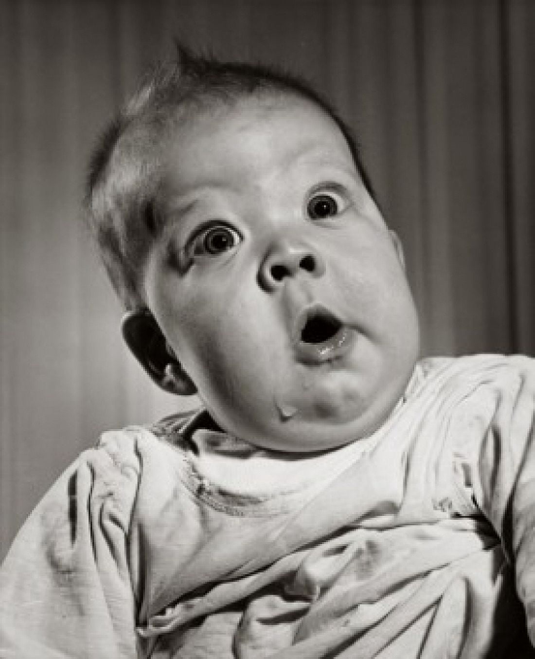 Close-up of a baby looking surprised Canvas Art - (24 x 36)