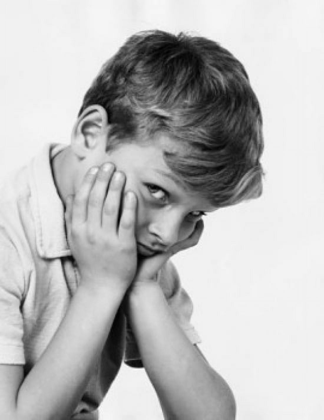 Close-up of a boy looking sad Canvas Art - (24 x 36)